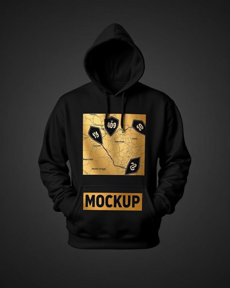 Custom printed hoodie mockup